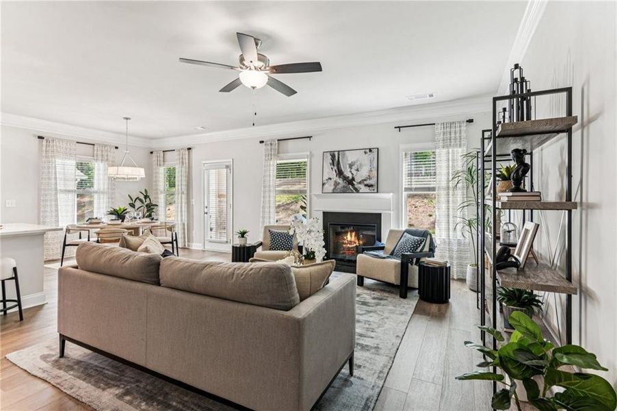 Furnished interior view inside a new home in , Flowery Branch (Image 36).