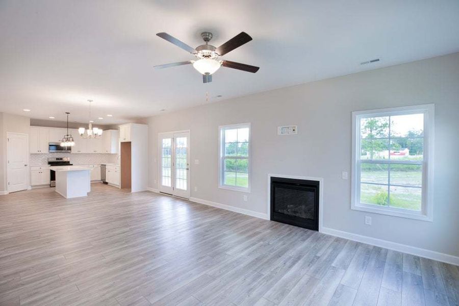 Representative unfurnished interior of a home built from the Drayton by Caviness & Cates Communities in Bartlett Manor, Youngsville (Image 75).