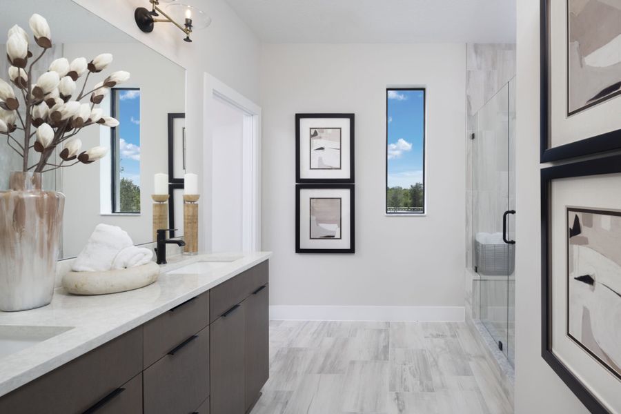 Representative furnished interior of a home built from the Gloriosa by Mattamy Homes in Newfield - Rosette Park, Palm City (Image 9).