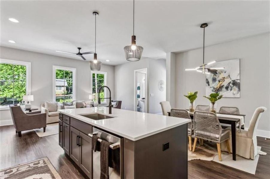 Furnished interior view inside a new home in , Atlanta (Image 14). Furnished interior view inside a new home in , Atlanta (Image 14).