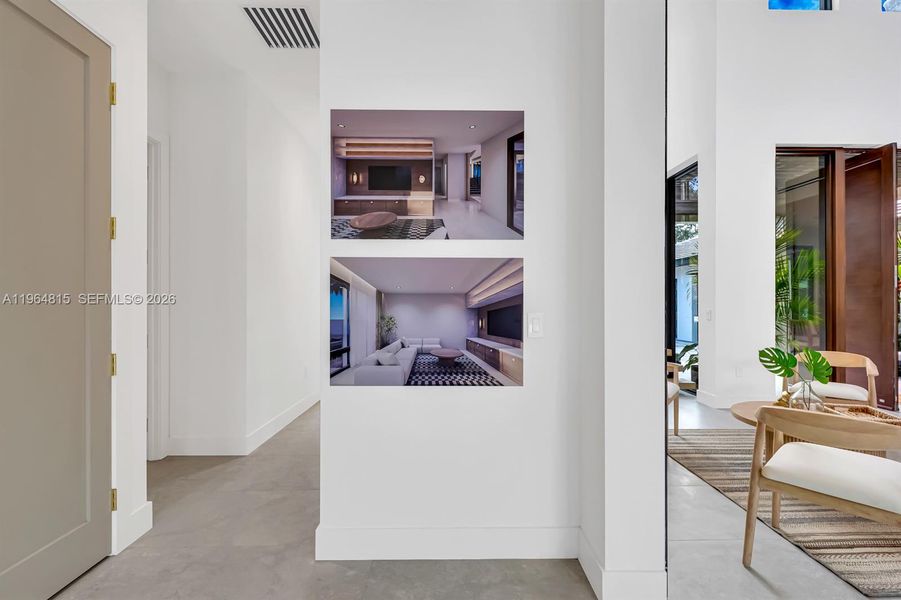 Furnished interior view inside a new home in , Miami (Image 13). Furnished interior view inside a new home in , Miami (Image 13).