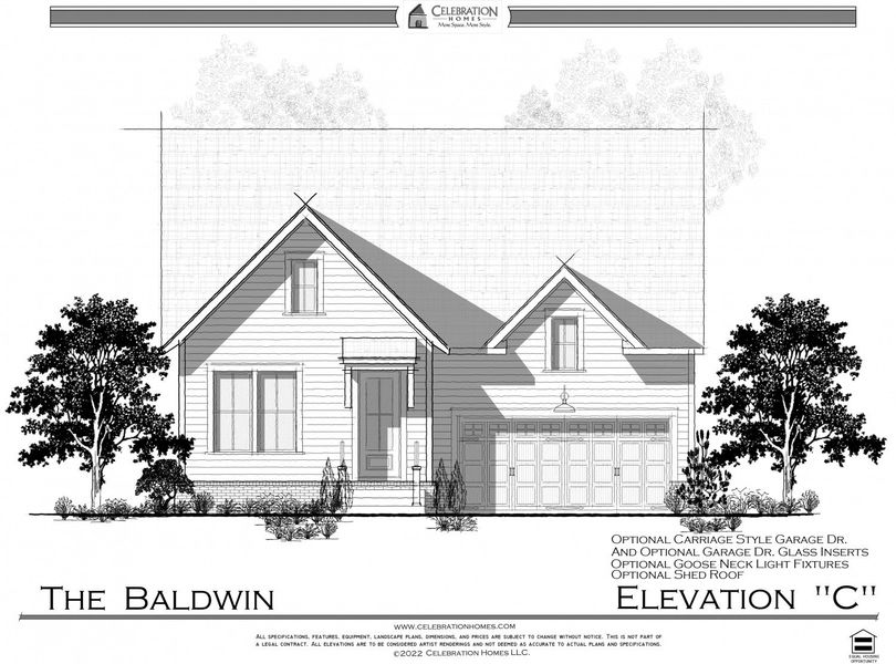 Representative rendering of the exterior for the Baldwin by Celebration Homes (Image 25).