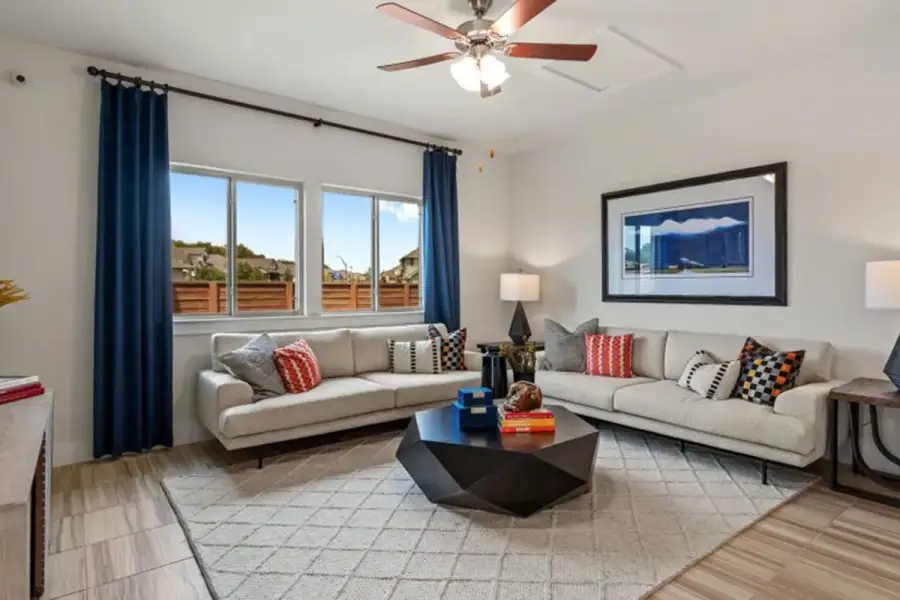 Representative furnished interior of a home built from the Medina by Pacesetter Homes in Saddle Creek Twinhomes, Georgetown (Image 15).