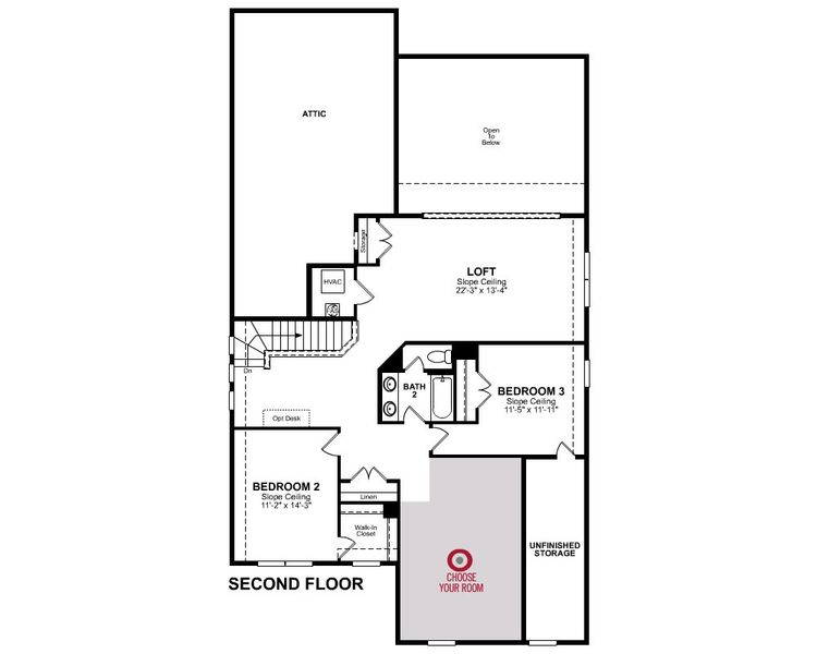 2D floor plan layout for the Blackburn by Beazer Homes in Woodcreek, Fate, TX (Image 4).