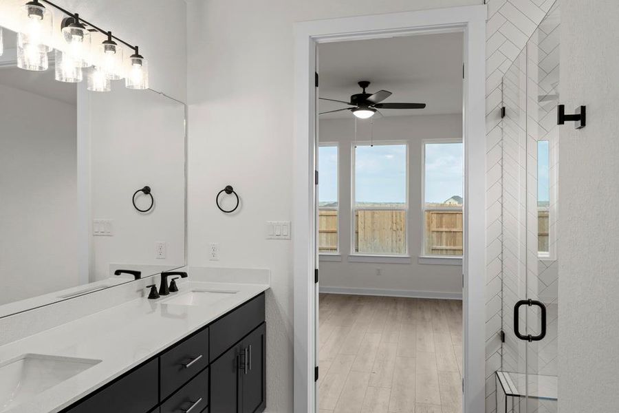 Furnished interior view inside a new home in Lariat, Liberty Hill (Image 9).