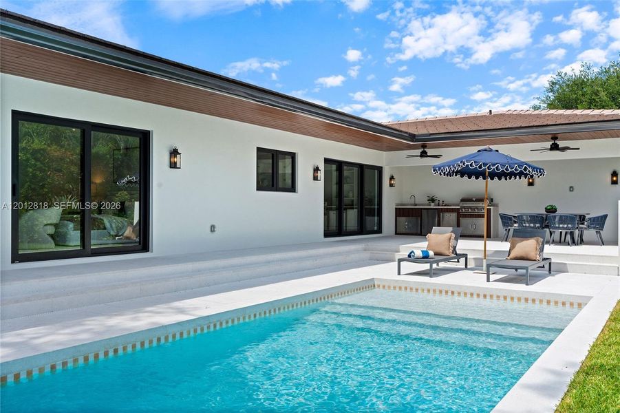 Exterior details and patio area of a home in , Coral Gables (Image 32). Exterior details and patio area of a home in , Coral Gables (Image 32).