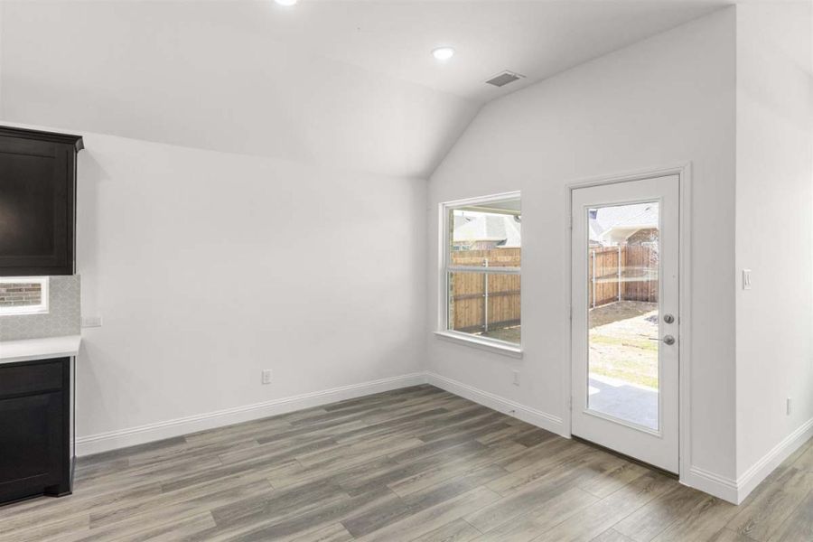 Representative unfurnished interior of a home built from the Frisco by Pacesetter Homes in Creekview Meadows, Pilot Point (Image 14). Representative unfurnished interior of a home built from the Frisco by Pacesetter Homes in Creekview Meadows, Pilot Point (Image 14).