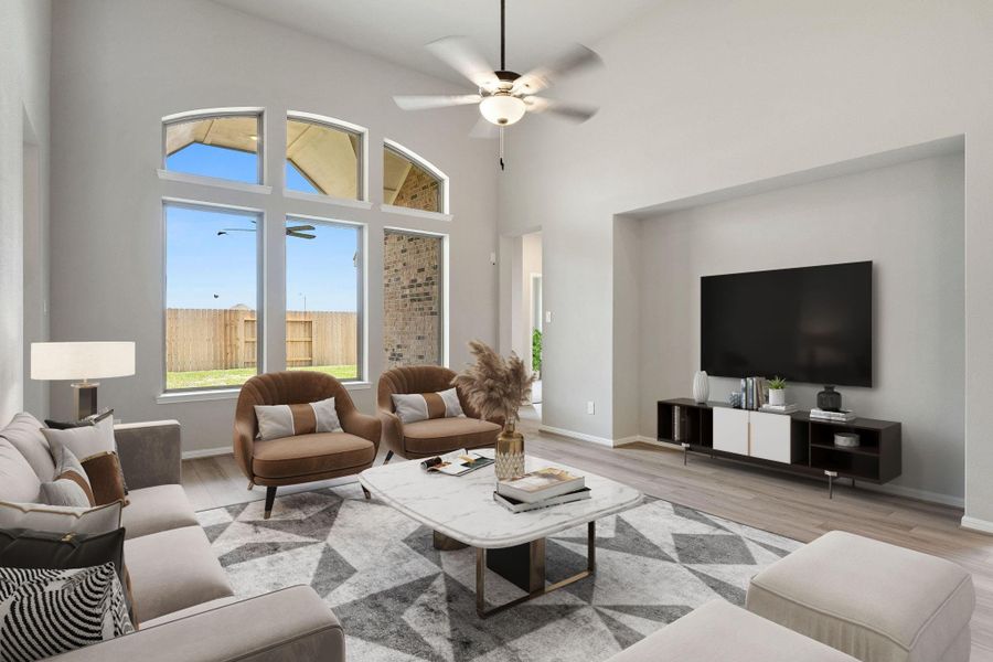 Furnished interior view inside a new home in The Meadows at Imperial Oaks 60', Conroe (Image 6). Furnished interior view inside a new home in The Meadows at Imperial Oaks 60', Conroe (Image 6).