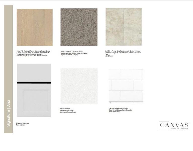 Design Selections. Home is under construction, design selections are subject to change