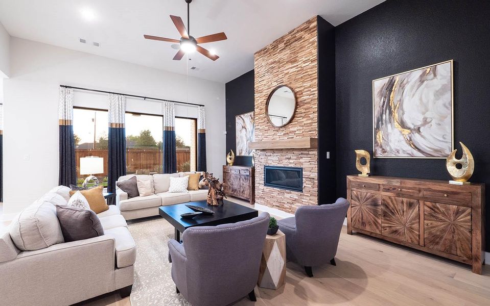 Furnished interior view inside a new home in Marvida, Cypress (Image 19).