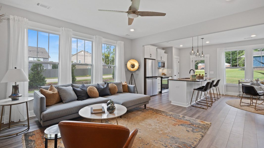 Representative furnished interior of a home built from the Corner Litchfield by DRB Homes in Saluda Crossing, Piedmont (Image 25).