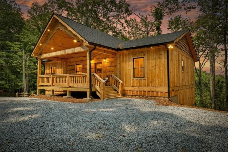 Front exterior of a new home in , Ellijay, GA, highlighting curb appeal (Image 21). Front exterior of a new home in , Ellijay, GA, highlighting curb appeal (Image 21).