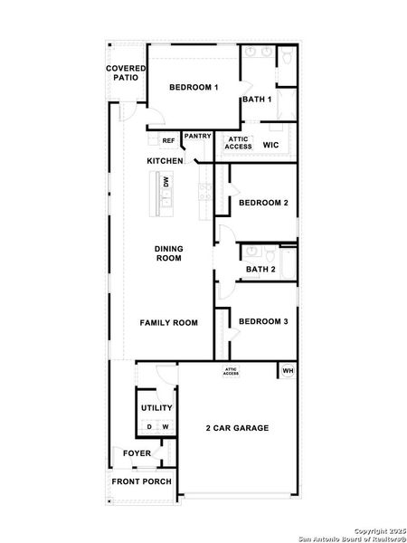 2D floor plan layout of this home in Whisper South, San Marcos, TX (Image 4).
