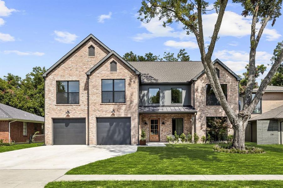 Front exterior of a new home in , Dallas, TX, highlighting curb appeal (Image 18).