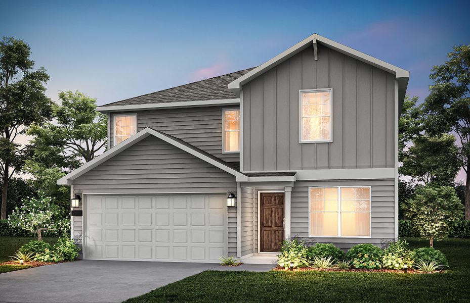 Representative exterior photo of a completed home built from the Sandalwood by Centex in Cottonwood, Howe, TX (Image 26).