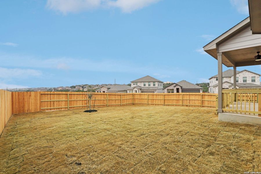 Exterior details and patio area of a home in Lark Canyon, New Braunfels (Image 30).