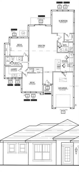 2D floor plan layout of this home in , Kissimmee, FL (Image 1).