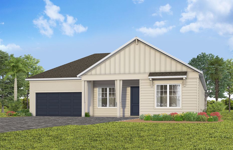 Representative exterior photo of a completed home built from the Merlot by Pulte Homes in Lakehaven Estates, Clermont, FL (Image 8). Representative exterior photo of a completed home built from the Merlot by Pulte Homes in Lakehaven Estates, Clermont, FL (Image 8).