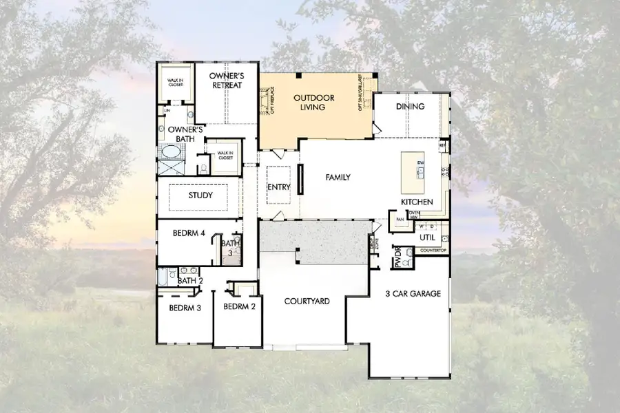 2D floor plan layout of this home in , Johnson City, TX (Image 4). 2D floor plan layout of this home in , Johnson City, TX (Image 4).