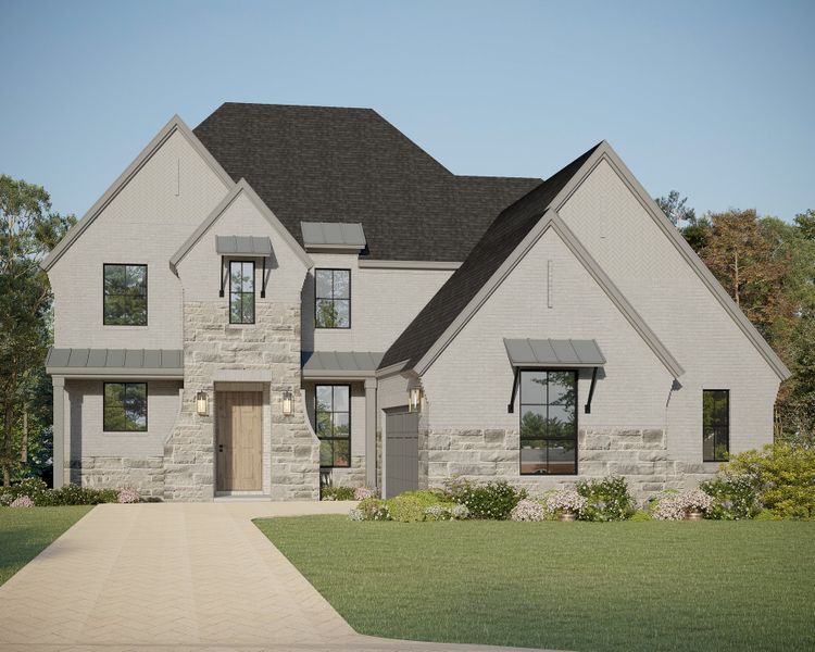Plan 1646 Elevation C with Stone Plan 1646 Elevation C with Stone
