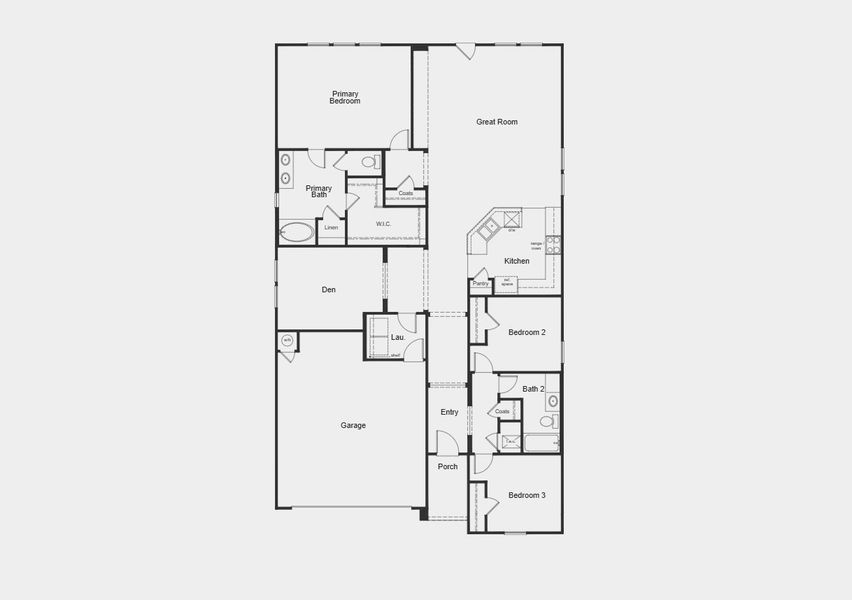 2D floor plan layout for the 2004 by KB Home in Brighton Preserve, Hockley, TX (Image 3). 2D floor plan layout for the 2004 by KB Home in Brighton Preserve, Hockley, TX (Image 3).