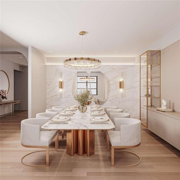 Furnished interior view inside a new home in , Buford (Image 5).