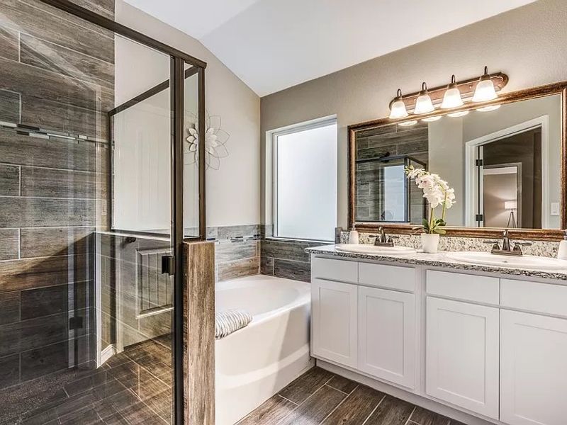 Representative furnished interior of a home built from the Eve 1599 SSC by Saratoga Homes in Crossland, El Paso (Image 3).