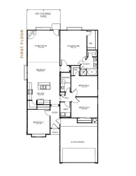 2D floor plan layout for the Acoma 1652 SSC by Saratoga Homes in Crossland, El Paso, TX (Image 3).