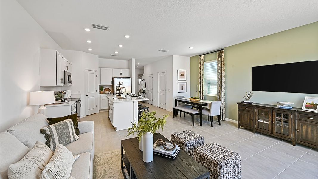 Furnished interior in a model home at Waterstone Townhomes in Groveland (Image 11).