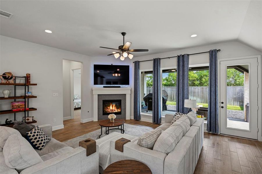 Enjoy the cozy gas fireplace when we do get those cold nights