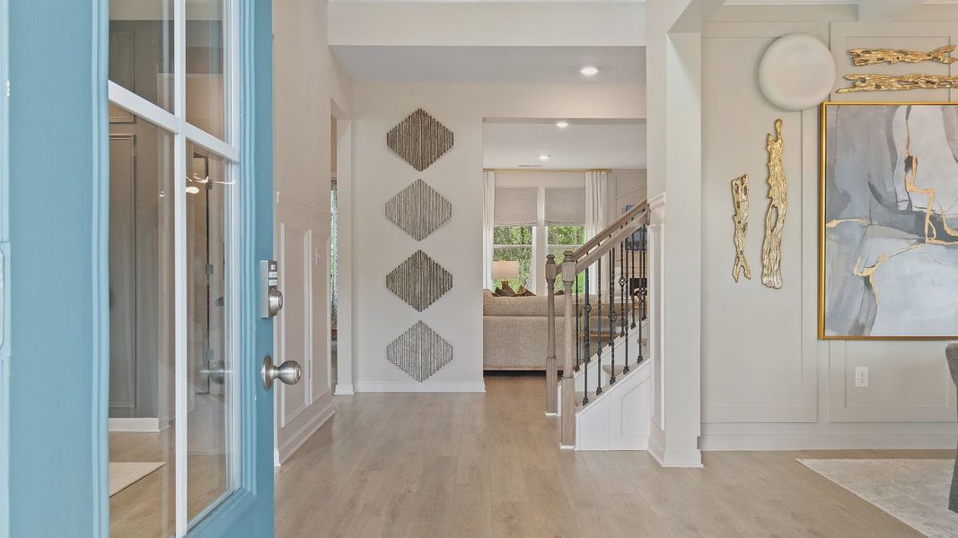 Furnished interior view inside a new home in Cambria at Traditions, Hampton (Image 5).