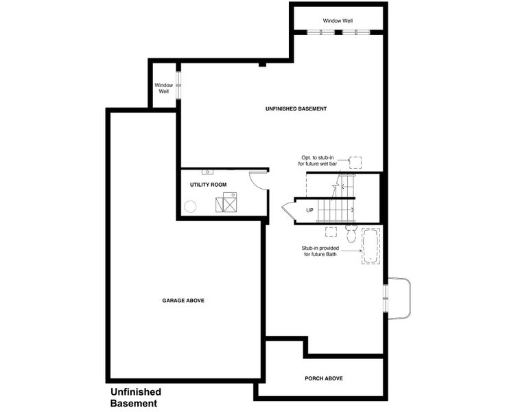 2D floor plan layout for the 2100 2-Story Front Load by Markel Homes in West Grange, Longmont, CO (Image 7).