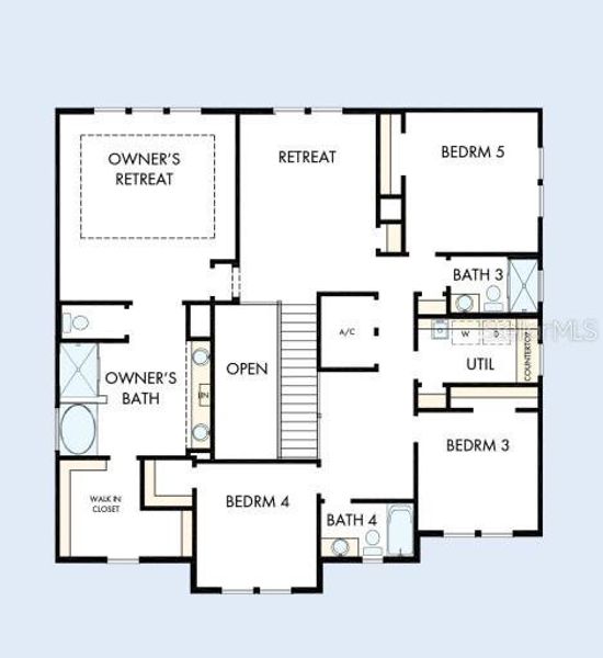 2D floor plan layout of this home in South Tampa - Urban Collection, Tampa, FL (Image 3). 2D floor plan layout of this home in South Tampa - Urban Collection, Tampa, FL (Image 3).