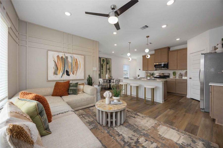 Furnished interior view inside a new home in Grand West, Houston (Image 8).