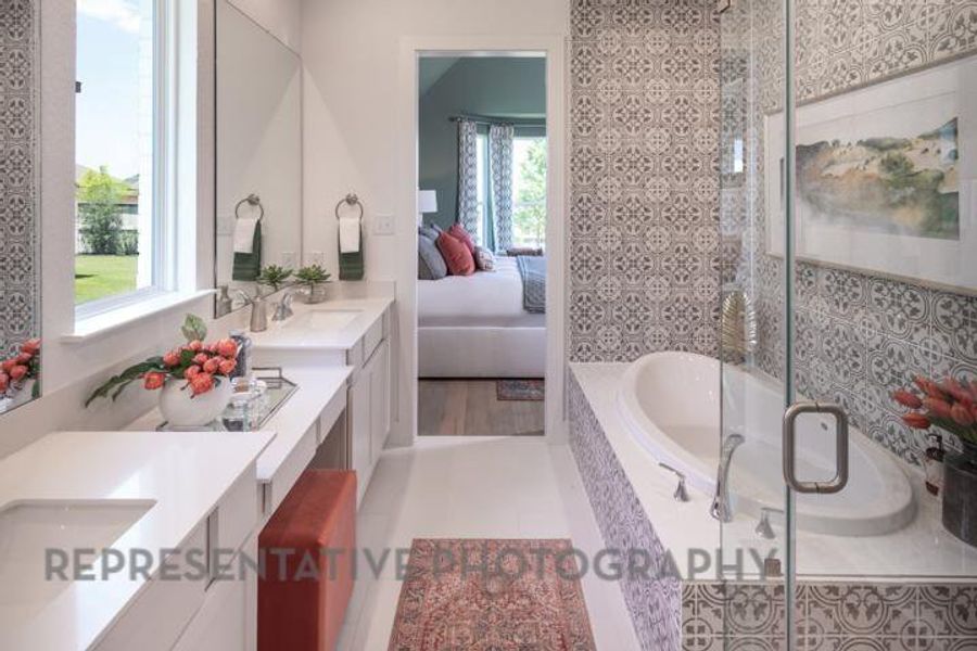 Furnished interior view inside a new home in Gateway Village - The Reserve: 50ft. lots, Denison (Image 25). Furnished interior view inside a new home in Gateway Village - The Reserve: 50ft. lots, Denison (Image 25).