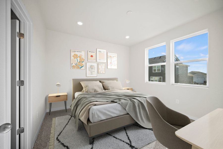 Representative furnished interior of a home built from the Juniper by View Homes in Aspen Ranch, Fountain (Image 10).