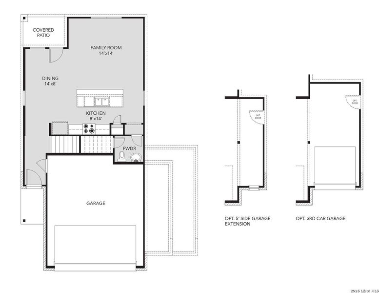 2D floor plan layout of this home in Blue Ridge Ranch, San Antonio, TX (Image 5).