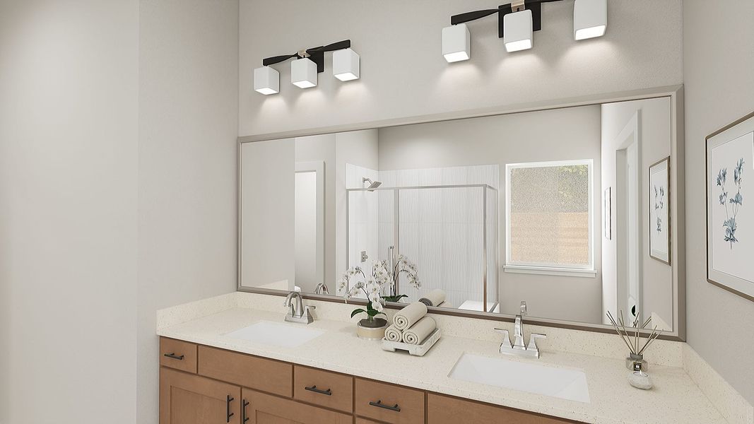 Representative furnished interior of a home built from the Avery by Tri Pointe Homes in The Meadows, Denton (Image 11).