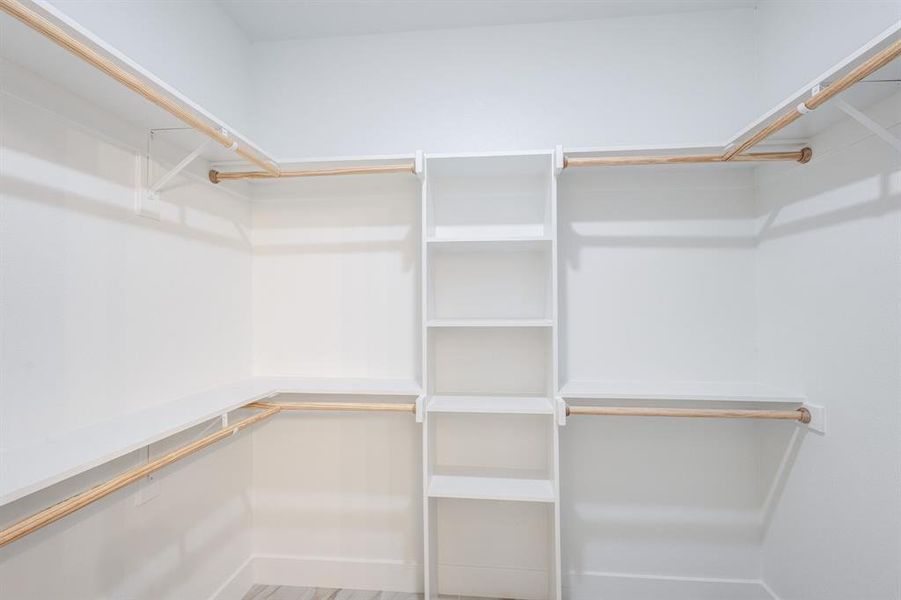 View of walk in closet