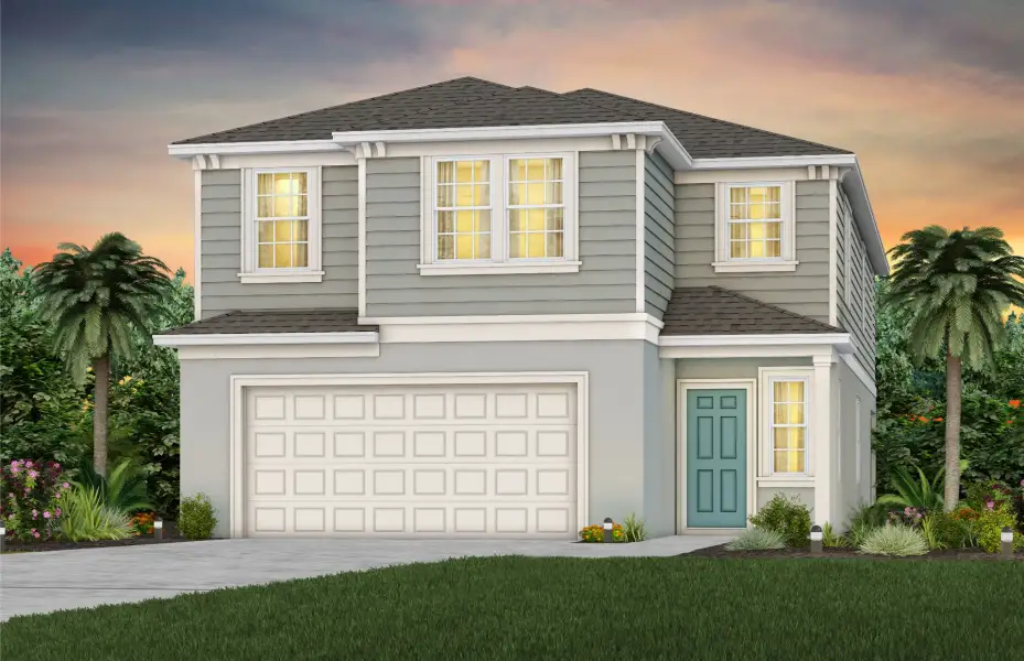 Representative exterior photo of a completed home built from the Whitmore by Pulte Homes in Waypointe, Port Orange, FL (Image 17).