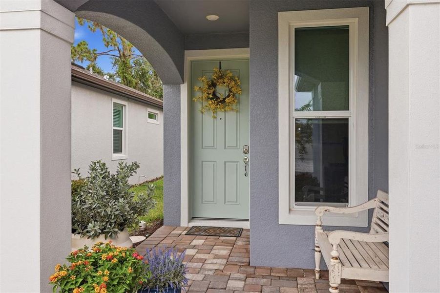Exterior details and patio area of a home in Del Webb BayView, Parrish (Image 23). Exterior details and patio area of a home in Del Webb BayView, Parrish (Image 23).