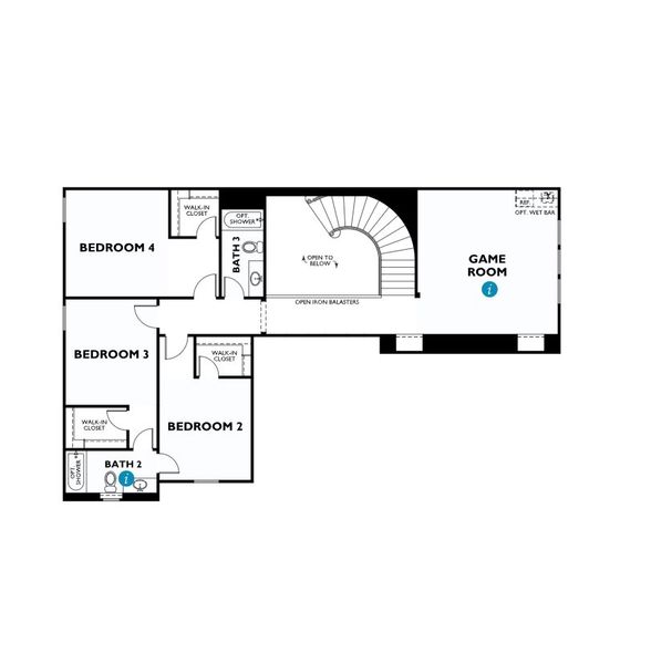 2D floor plan layout for the 6050 by Shea Homes in Sienna 70', Missouri City, TX (Image 3). 2D floor plan layout for the 6050 by Shea Homes in Sienna 70', Missouri City, TX (Image 3).
