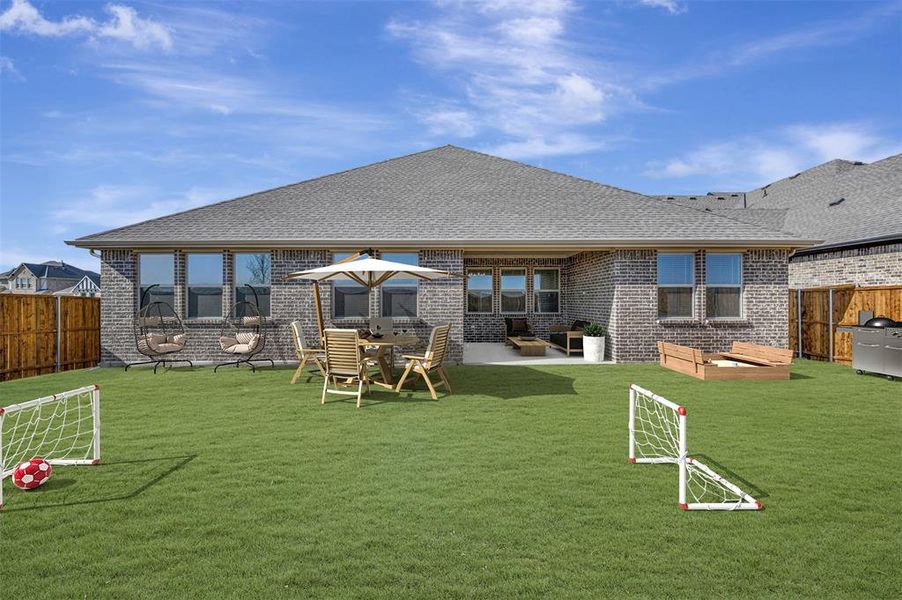 Exterior details and patio area of a home in Timberbrook, Justin (Image 25). Exterior details and patio area of a home in Timberbrook, Justin (Image 25).