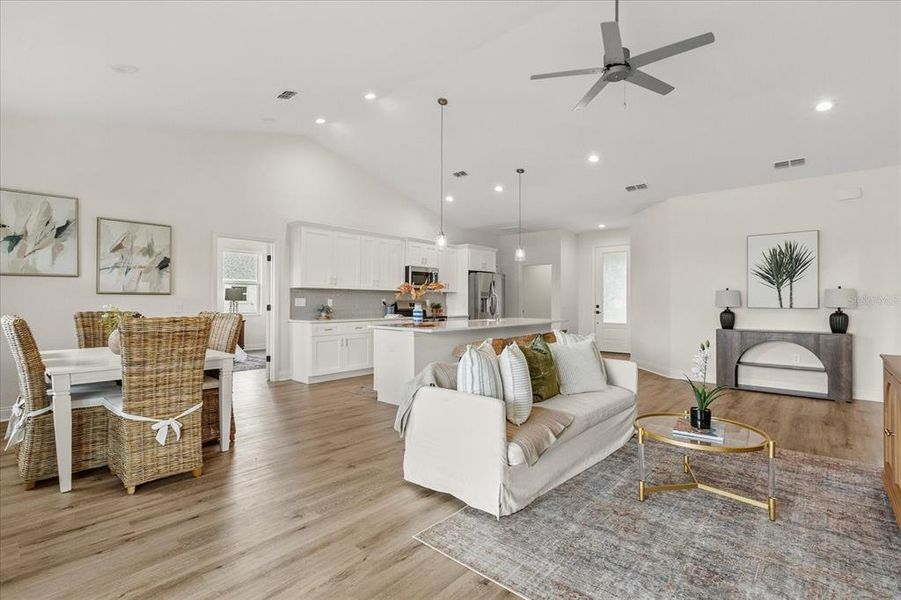 Furnished interior view inside a new home in , Sebring (Image 10). Furnished interior view inside a new home in , Sebring (Image 10).