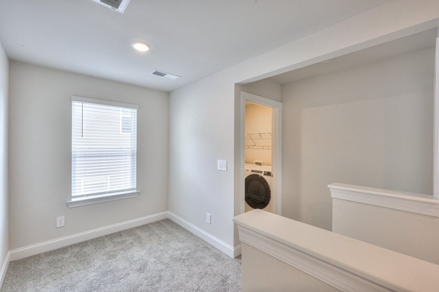 The upstairs study gives kids a place to do schoolwork. The upstairs study gives kids a place to do schoolwork.