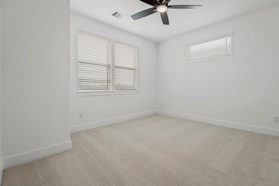Spacious, unfurnished interior of a new home in Hallimore Ranch, Rosenberg (Image 19). Spacious, unfurnished interior of a new home in Hallimore Ranch, Rosenberg (Image 19).