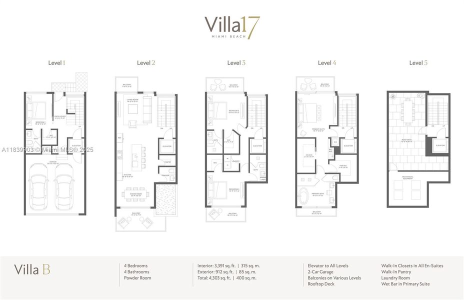 2D floor plan layout of this home in , Miami Beach, FL (Image 3).