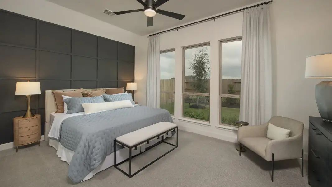 Furnished interior view inside a new home in Lakes of Cane Island, Katy (Image 8).