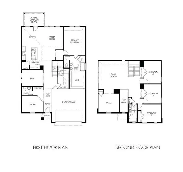 2D floor plan layout of this home in Windmore, Princeton, TX (Image 2).