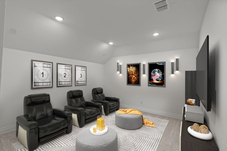 Representative furnished interior of a home built from the Garwood by Pulte Homes in Corley Farms, Boerne (Image 16).